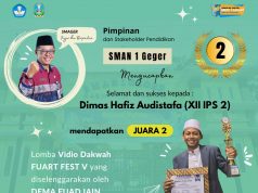 Juara 2 dalam Lomba Vidio Dakwah FUART FEST V