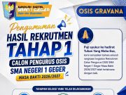 PENGUMUMAN HASIL REKRUTMEN TAHAP 1 CALON PENGURUS OSIS SMA NEGERI 1 GEGER MASA BAKTI 2026/2027