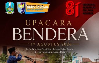 Upacara Peringatan HUT Ke-81 Kemerdekaan Republik Indonesia di SMAN 1 Geger
