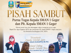 Pisah Sambut Kepala SMAN 1 Geger: Mengantar Purna Tugas Drs. Agus Sugiarto, M.Pd. dan Menyambut Plt. Kepala Sekolah yang Baru